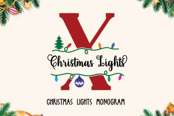 Illuminate Your Designs: A Deep Dive into the Christmas Lights Monogram Font