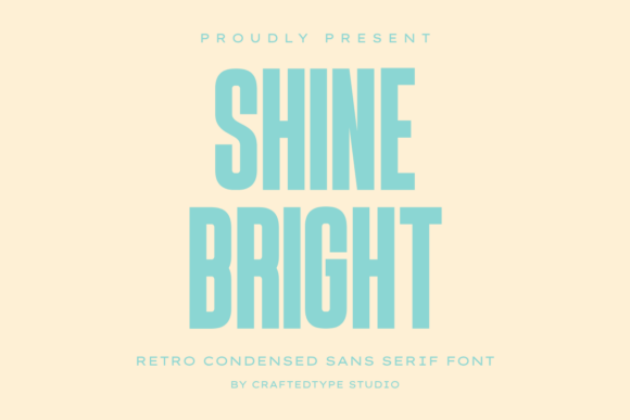 Shine Bright: A Retro Condensed Sans Serif for Bold Visual Impact