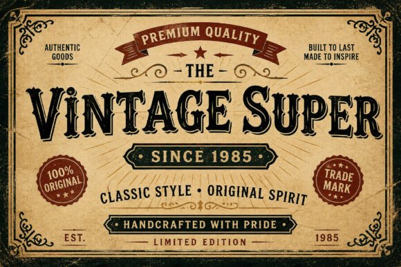 The Enduring Appeal of Vintage Super: A Deep Dive into Classic Typography