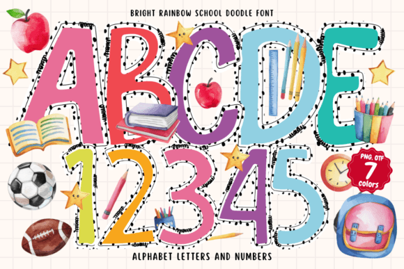 Unleashing Creativity: How the Bright Rainbow School Doodle Font Transforms Digital Design