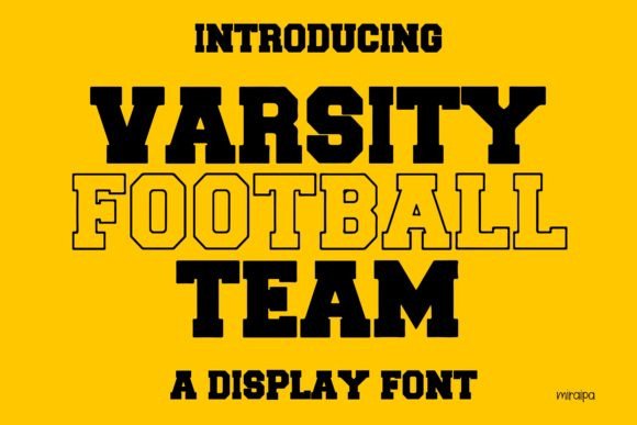 Varsity Football Team: Capturing the Spirit of the Game in Modern Typography